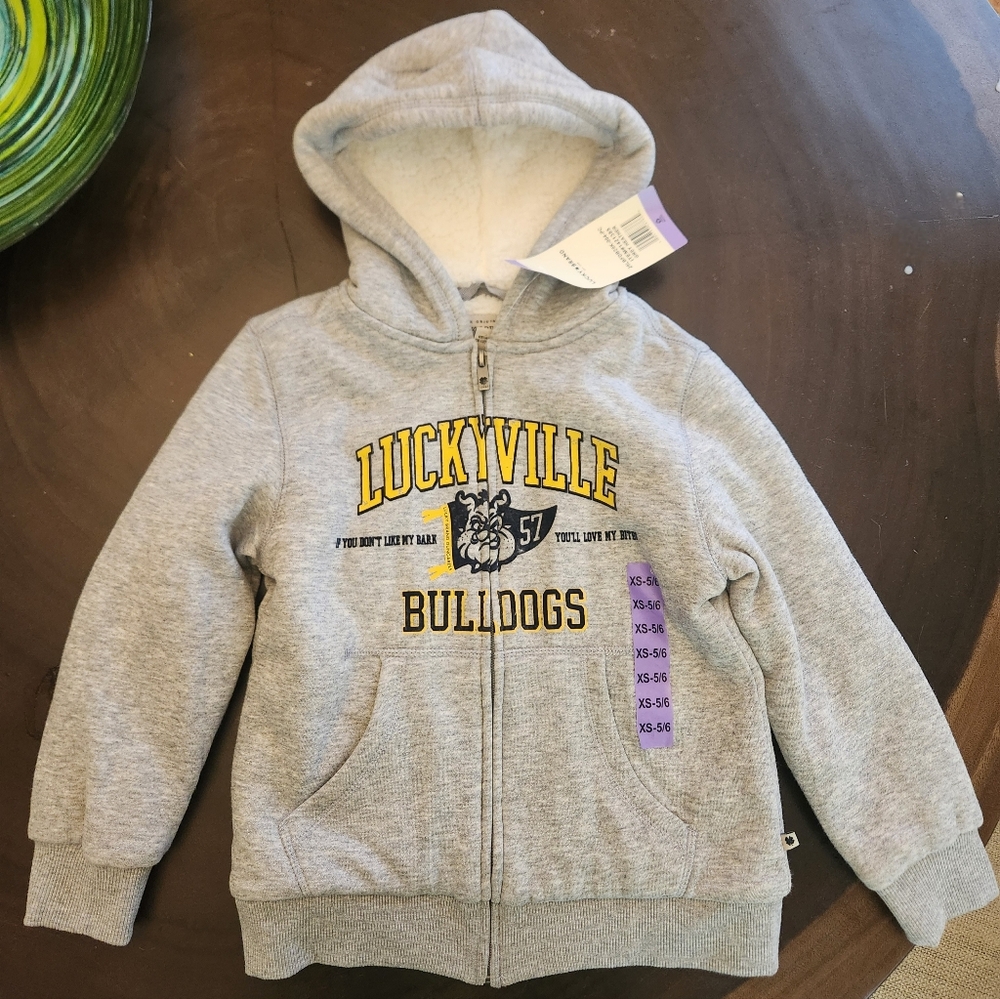 Lucky Brand Sherpa Lined Zip Front Hoodie